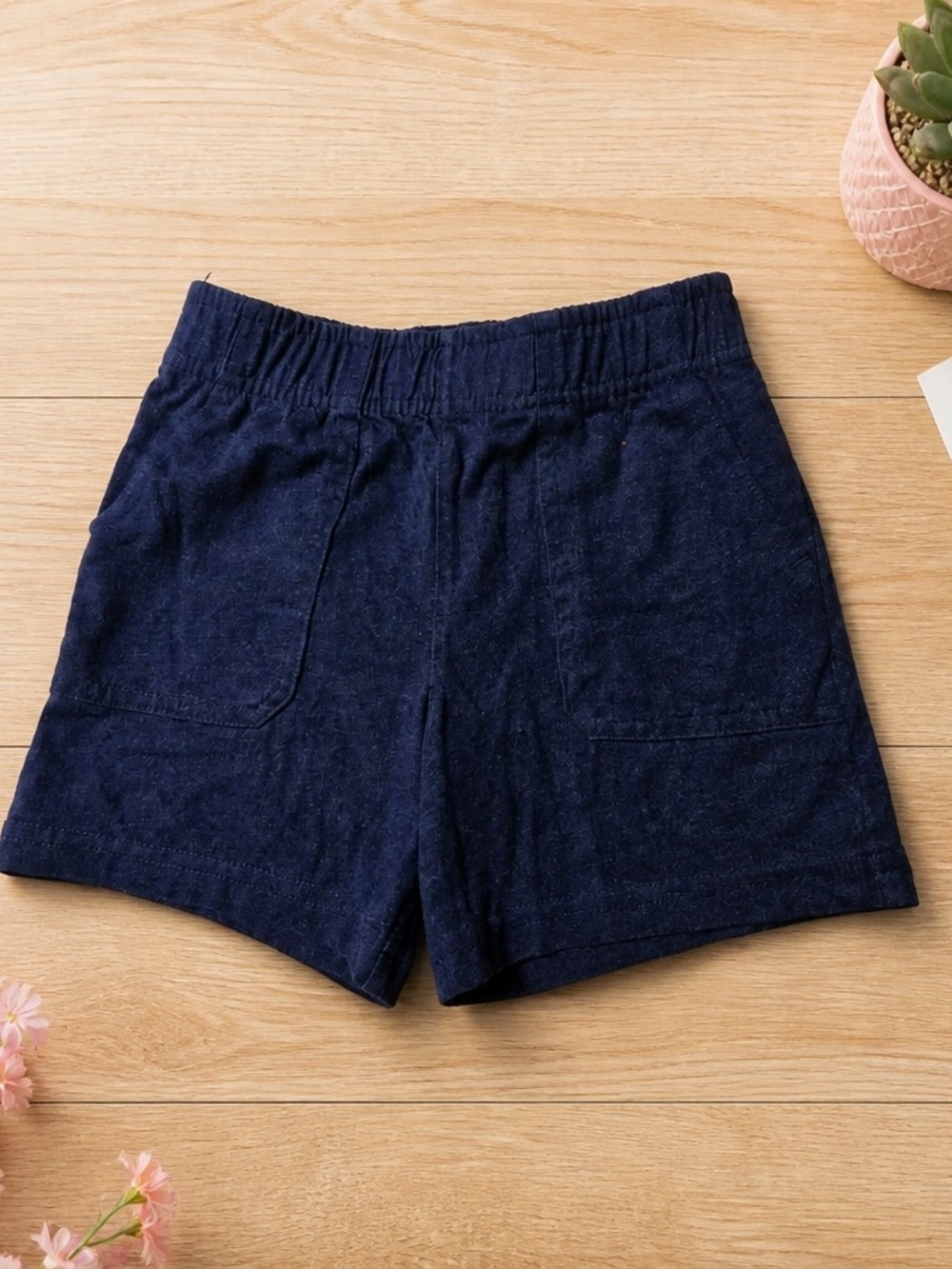 OshKosh B'gosh Toddler Navy Pull On Shorts Size 2T Elastic Waist Casual Summer